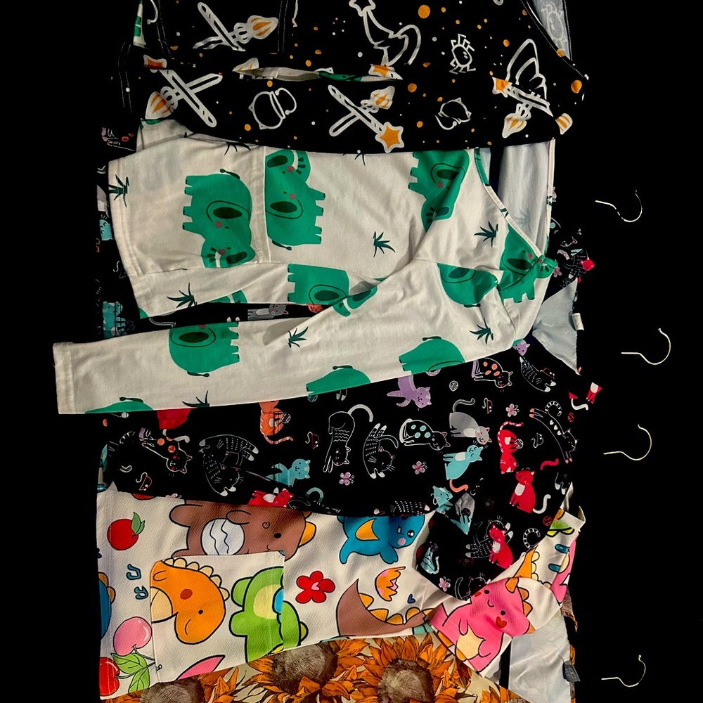 SHEIN Pediatric scrub tops (lot of 5)